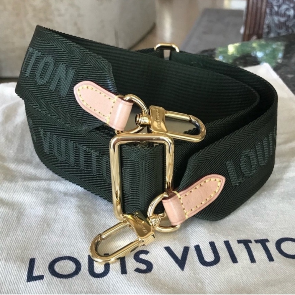 Louis Vuitton Green Strap with Gold Hardware